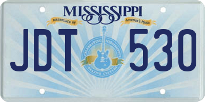 MS license plate JDT530