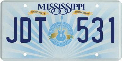 MS license plate JDT531