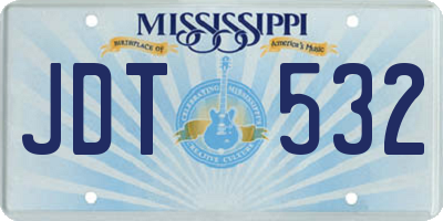 MS license plate JDT532