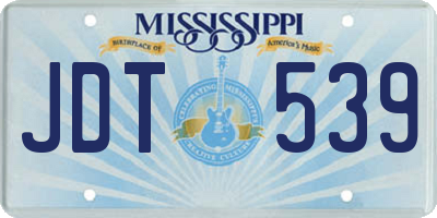 MS license plate JDT539