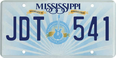 MS license plate JDT541