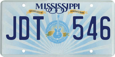 MS license plate JDT546
