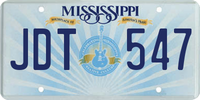MS license plate JDT547