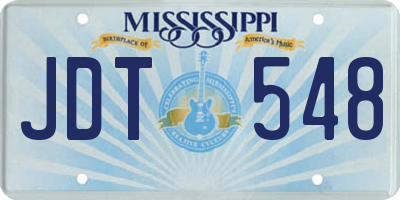 MS license plate JDT548