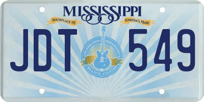 MS license plate JDT549