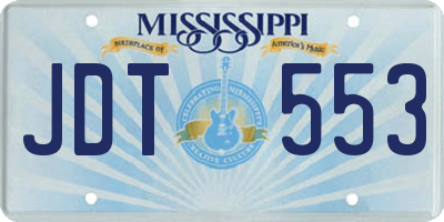 MS license plate JDT553