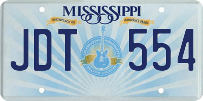 MS license plate JDT554