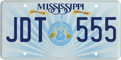 MS license plate JDT555