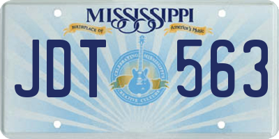 MS license plate JDT563