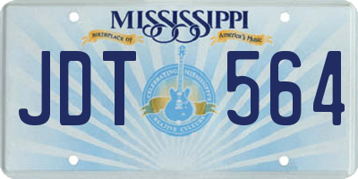 MS license plate JDT564