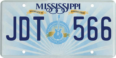 MS license plate JDT566