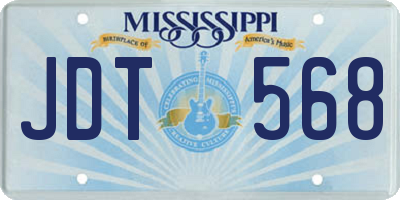 MS license plate JDT568