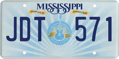 MS license plate JDT571