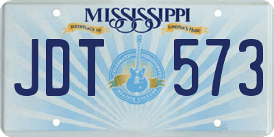 MS license plate JDT573