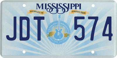 MS license plate JDT574