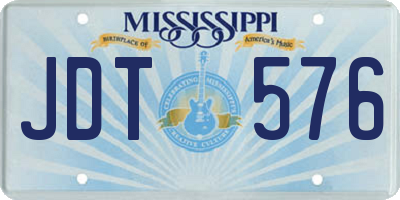 MS license plate JDT576