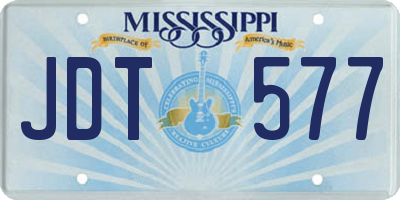 MS license plate JDT577