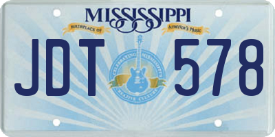 MS license plate JDT578