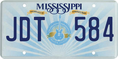 MS license plate JDT584