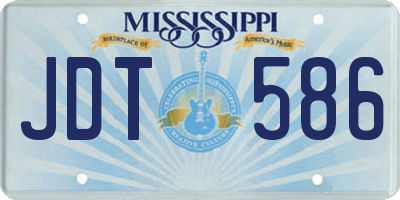 MS license plate JDT586