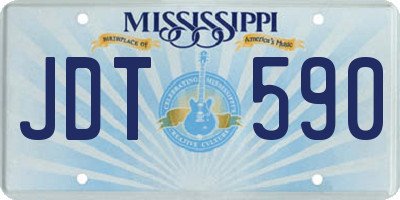 MS license plate JDT590