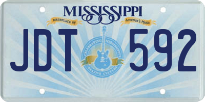 MS license plate JDT592