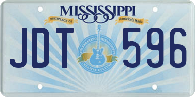 MS license plate JDT596