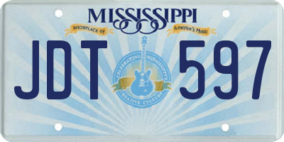 MS license plate JDT597