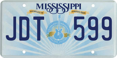 MS license plate JDT599
