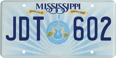 MS license plate JDT602