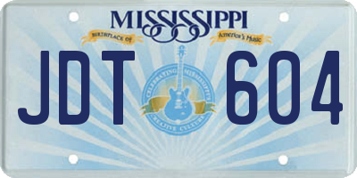 MS license plate JDT604