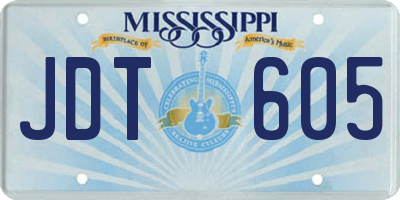 MS license plate JDT605