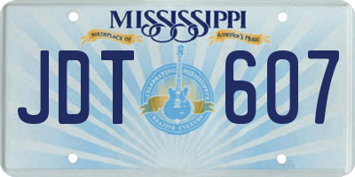 MS license plate JDT607