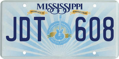 MS license plate JDT608