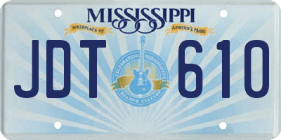 MS license plate JDT610