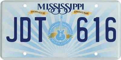 MS license plate JDT616