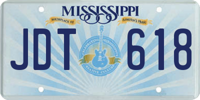 MS license plate JDT618