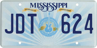 MS license plate JDT624