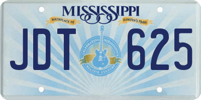 MS license plate JDT625