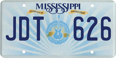 MS license plate JDT626