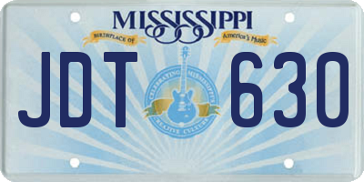 MS license plate JDT630