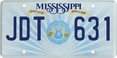 MS license plate JDT631