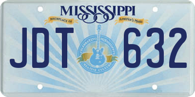 MS license plate JDT632