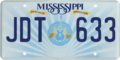 MS license plate JDT633