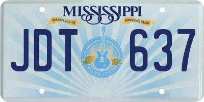 MS license plate JDT637
