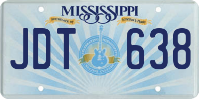 MS license plate JDT638