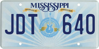 MS license plate JDT640