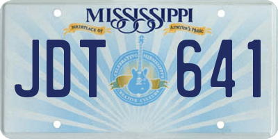 MS license plate JDT641