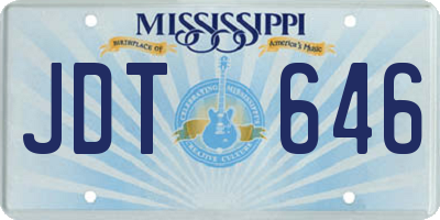 MS license plate JDT646