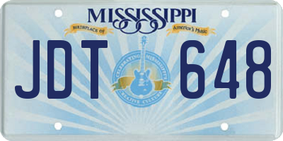 MS license plate JDT648